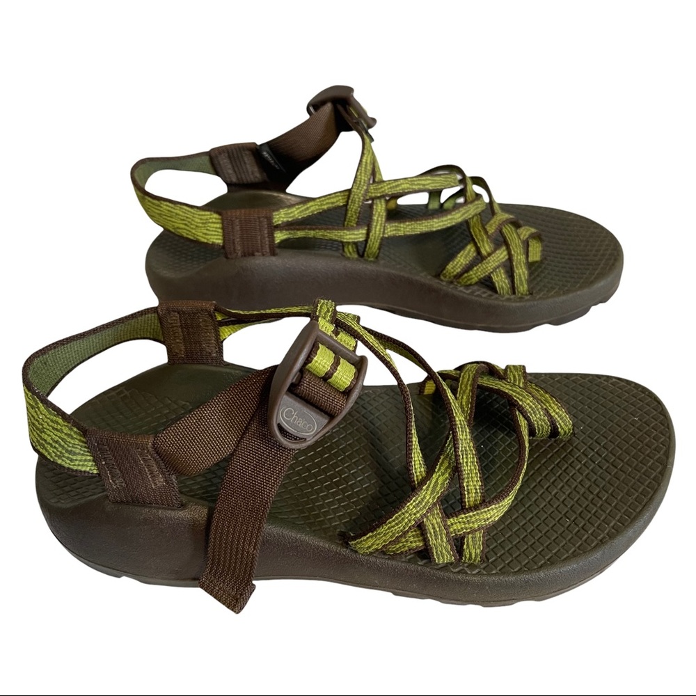 Chaco ZX2 Webb Green Sandal Women's Size 8 Comfort Vibram Sole Straps earth tone